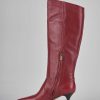 Donna Barca | Stivali Tacco 5Cm Pelle Rosso