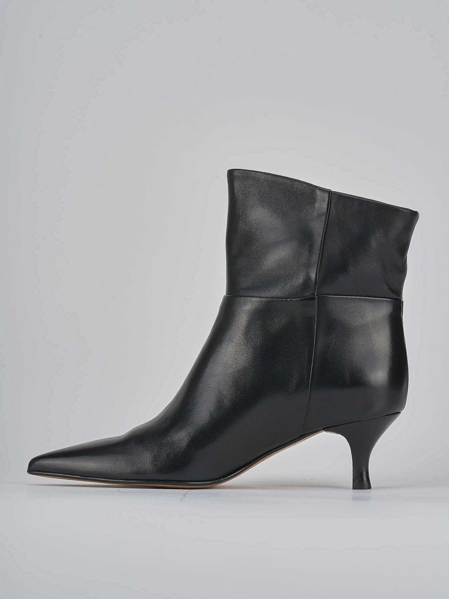 Donna Barca | Stivaletti Tacco 5Cm Pelle Nero