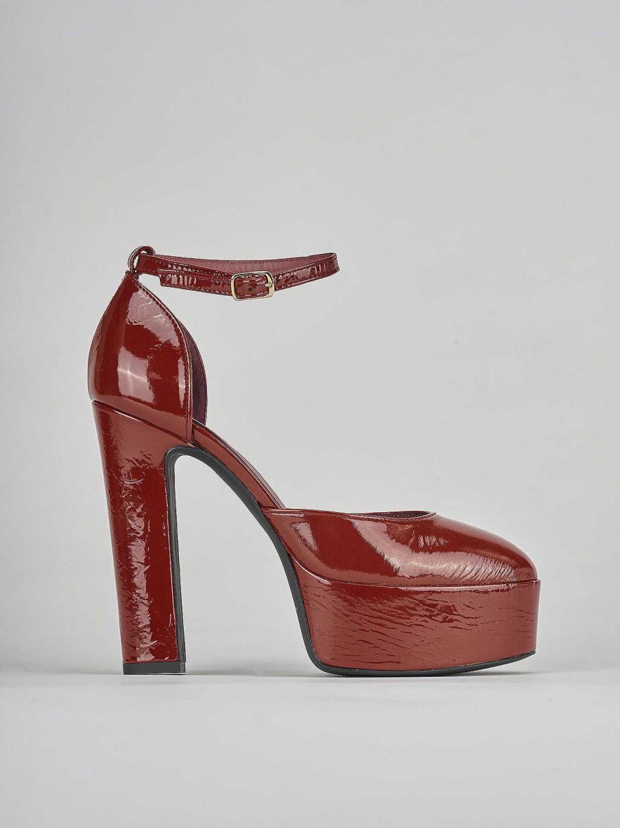 Donna Barca | Decollete Tacco 13 Cm Vernice Rossa