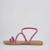 Donna Barca | Sandali Tacco Basso Tacco 1 Cm In Pelle Rosa