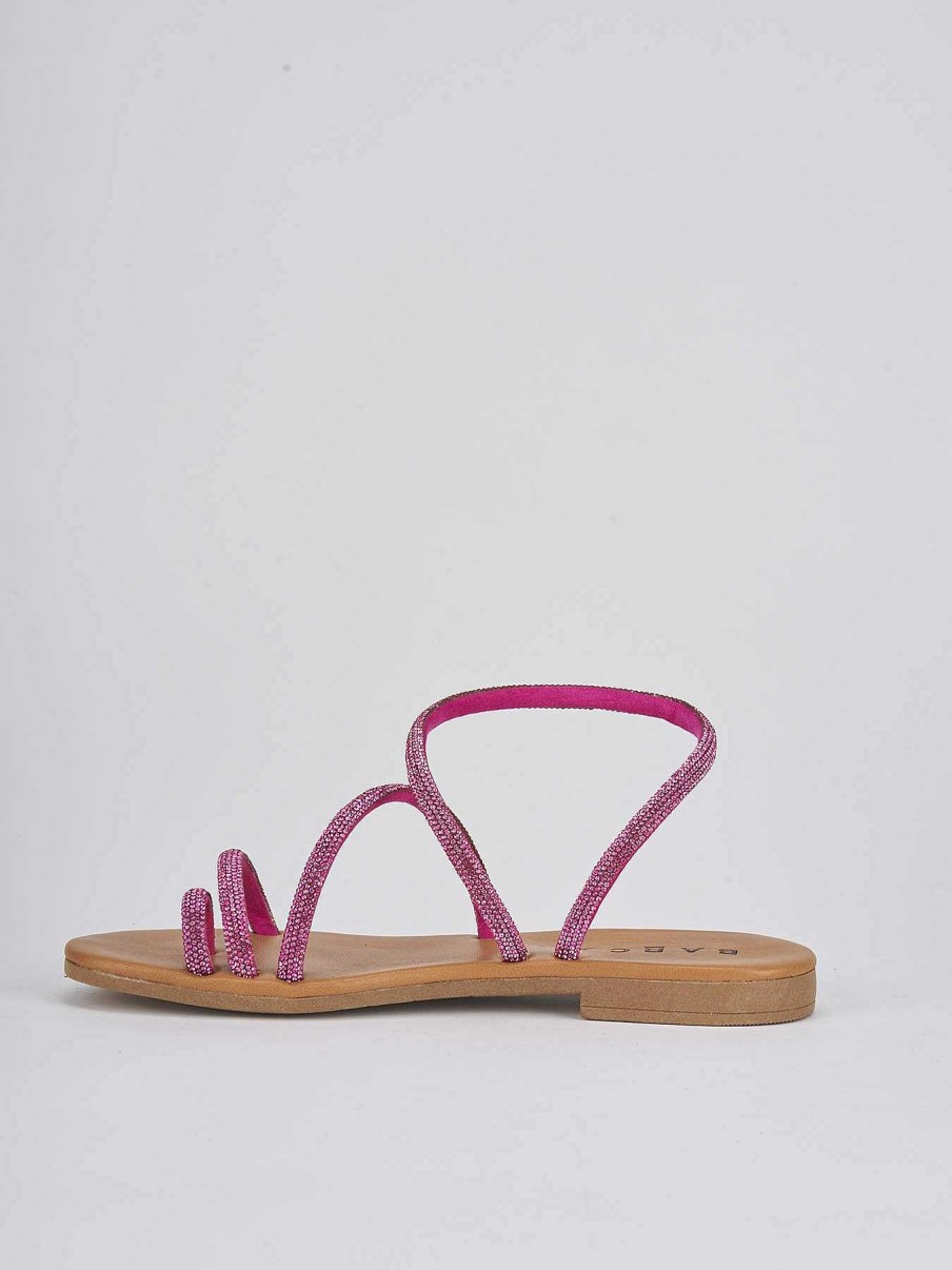 Donna Barca | Sandali Tacco Basso Tacco 1 Cm In Pelle Rosa