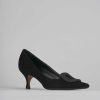 Donna Barca | Decollete Tacco 5 Cm In Camoscio Nero