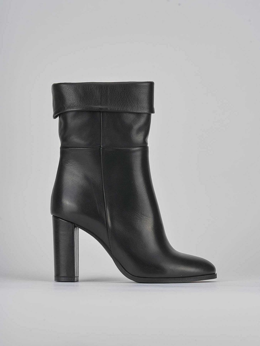 Donna Barca | Stivaletti Tacco Alto Tacco 8 Cm In Pelle Nera