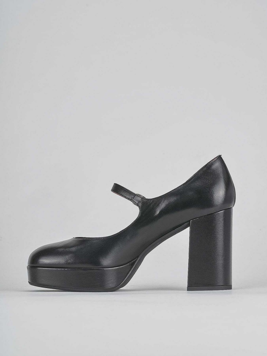 Donna Barca | Decollete Tacco 8 Cm In Pelle Nera