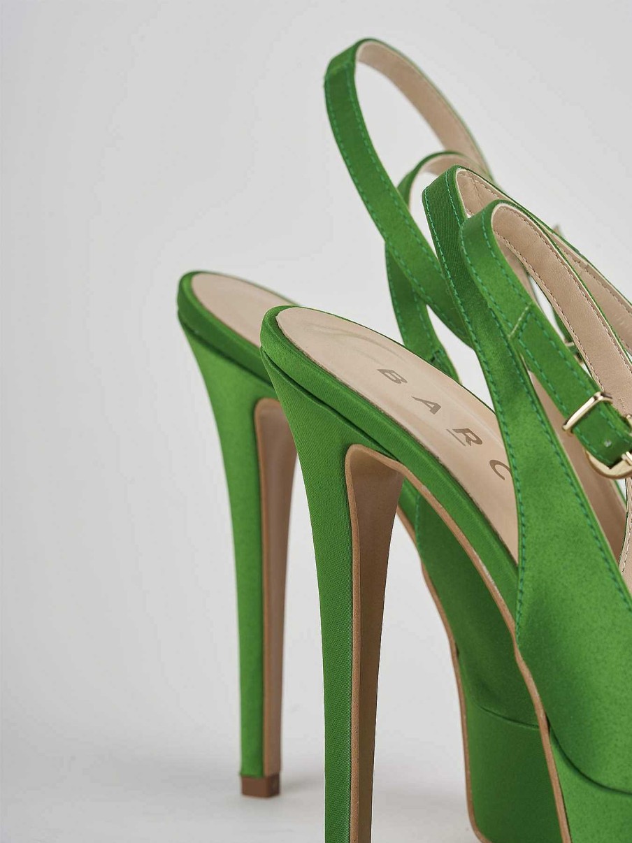 Donna Barca | Decollete Tacco 11 Cm In Raso Verde