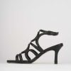 Donna Barca | Sandali Tacco Alto Tacco 6 Cm In Pelle Nera