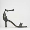 Donna Barca | Sandali Tacco Alto Tacco 6 Cm In Pelle Nera