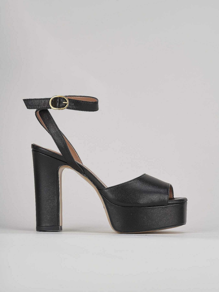 Donna Barca | Sandali Tacco Alto Tacco 11 Cm In Pelle Nera