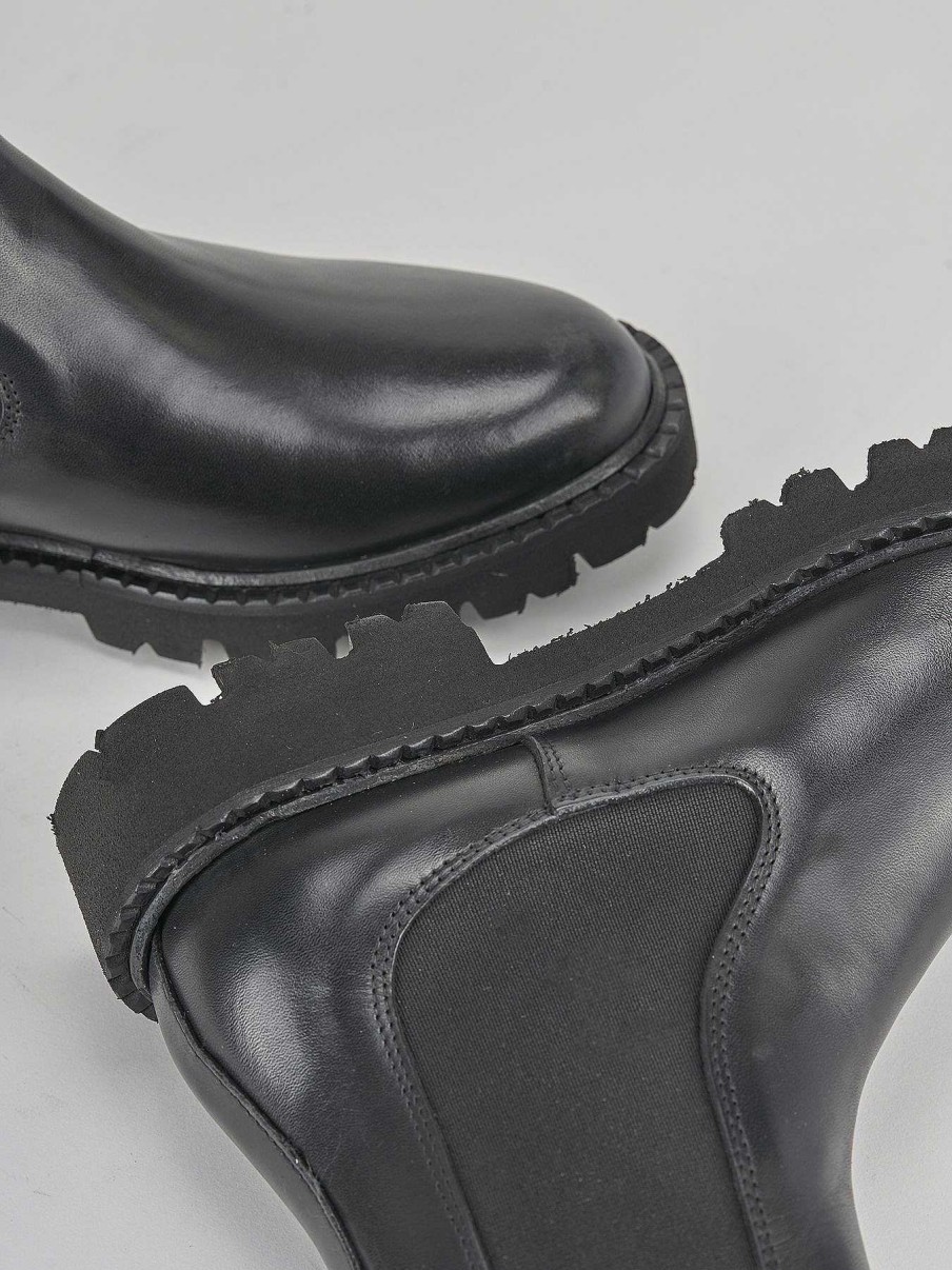 Donna Barca | Stivaletti Tacco Basso Tacco 2 Cm In Pelle Nera