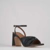 Donna Barca | Sandali Tacco Alto Tacco 7 Cm In Pelle Nera