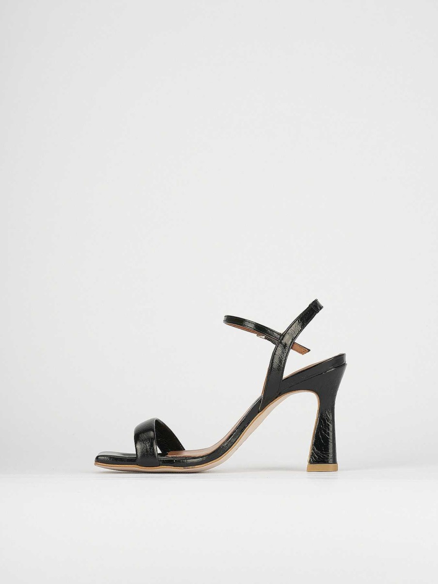 Donna Barca | Sandali Tacco Alto Tacco 9 Cm In Pelle Nera