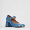 Donna Barca | Decollete Tacco 8 Cm In Vernice Blu