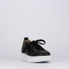 Donna Barca | Sneakers Tacco 1 Cm In Pelle Nera