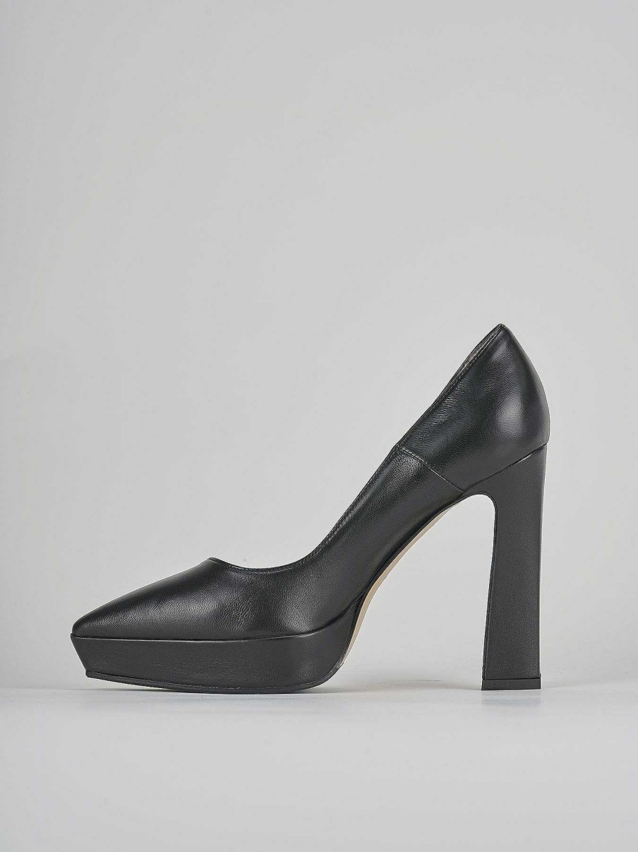 Donna Barca | Decollete Tacco 11 Cm In Pelle Nera