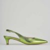 Donna Barca | Decollete Tacco 3 Cm Laminato Verde