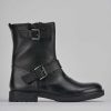 Donna Barca | Stivaletti Tacco 2Cm Pelle Nero