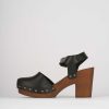 Donna Barca | Sandali Tacco Alto Tacco 7 Cm In Pelle Nera