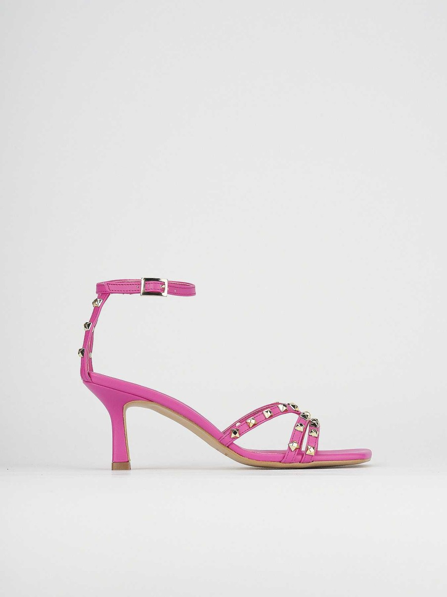 Donna Barca | Sandali Tacco Alto Tacco 7 Cm In Pelle Rosa