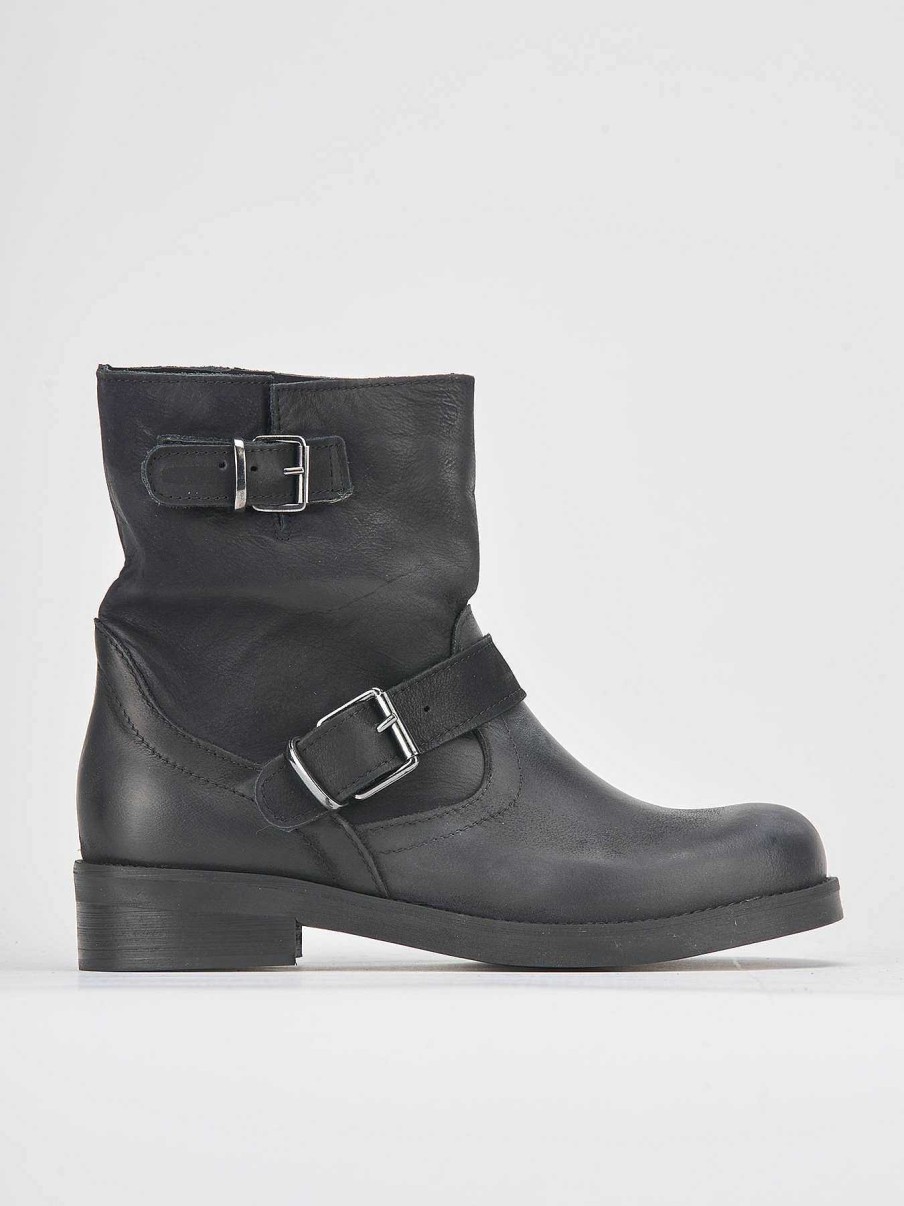 Donna Barca | Stivaletti Tacco Basso Tacco 3 Cm In Nabuk Nero