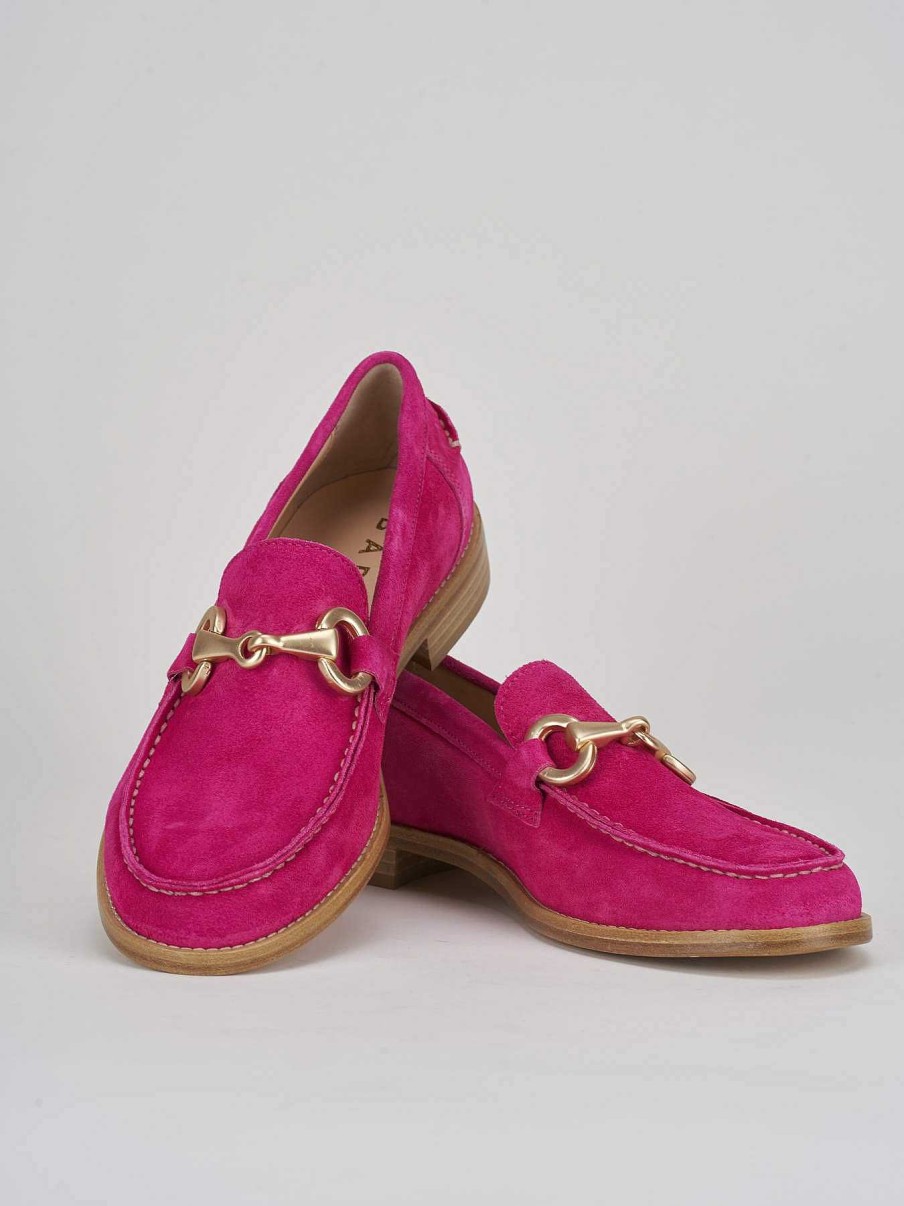 Donna Barca | Mocassino Tacco 1 Cm In Camoscio Rosa