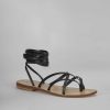 Donna Barca | Sandali Tacco 1Cm Pelle Nero