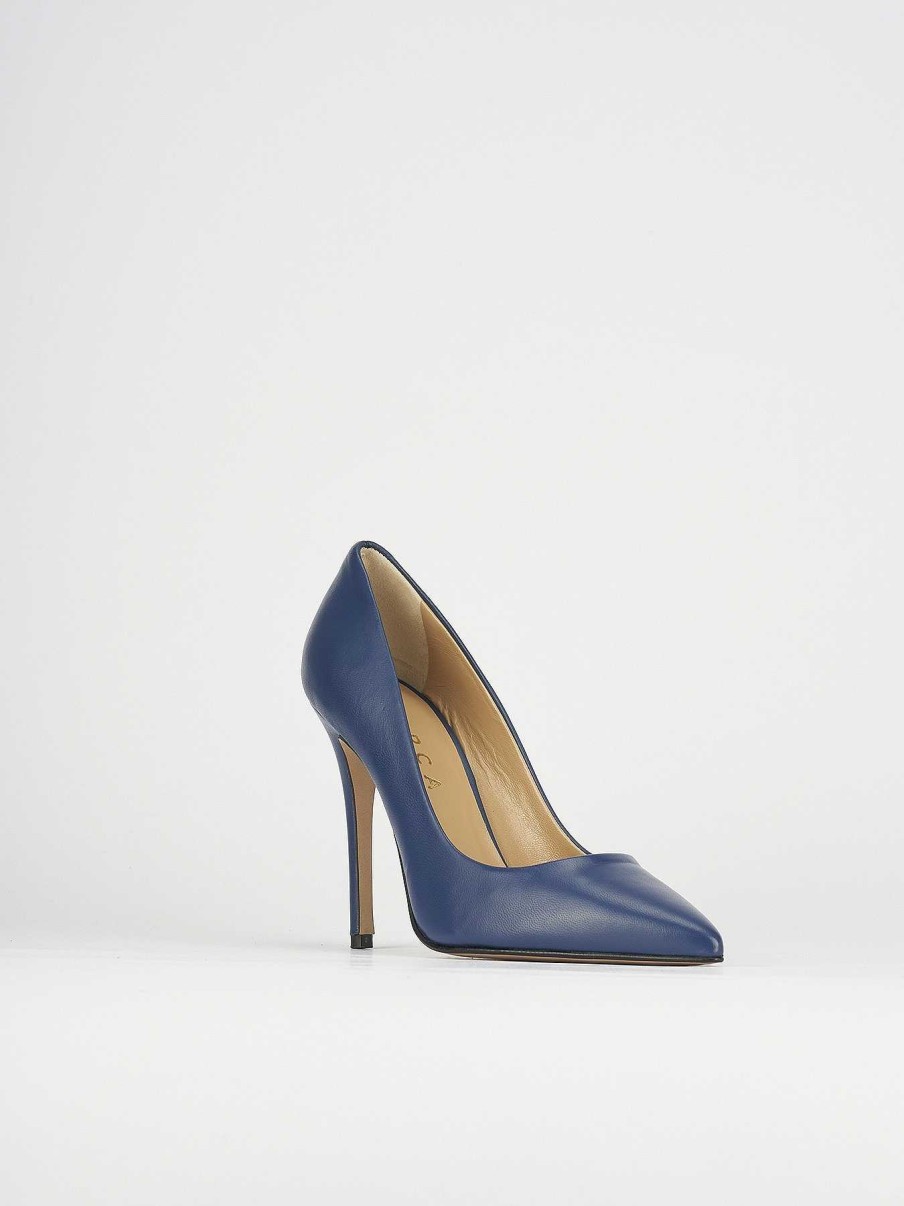 Donna Barca | Decollete Tacco 11 Cm In Pelle Blu