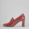 Donna Barca | Mocassini Tacco 6 Cm In Pelle Rossa