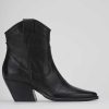 Donna Barca | Stivaletti Tacco Alto Tacco 7 Cm In Pelle Nera