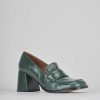 Donna Barca | Mocassino Tacco 5 Cm In Pelle Verde