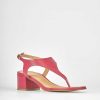 Donna Barca | Sandali Tacco Alto Tacco 5 Cm In Pelle Rosa