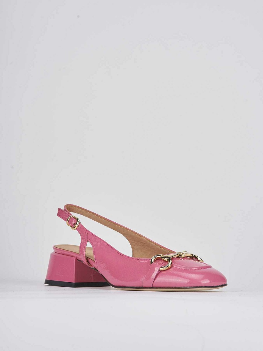 Donna Barca | Decollete Tacco 4 Cm In Vernice Rosa