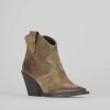 Donna Barca | Stivaletti Tacco Alto Tacco 7 Cm In Camoscio Beige