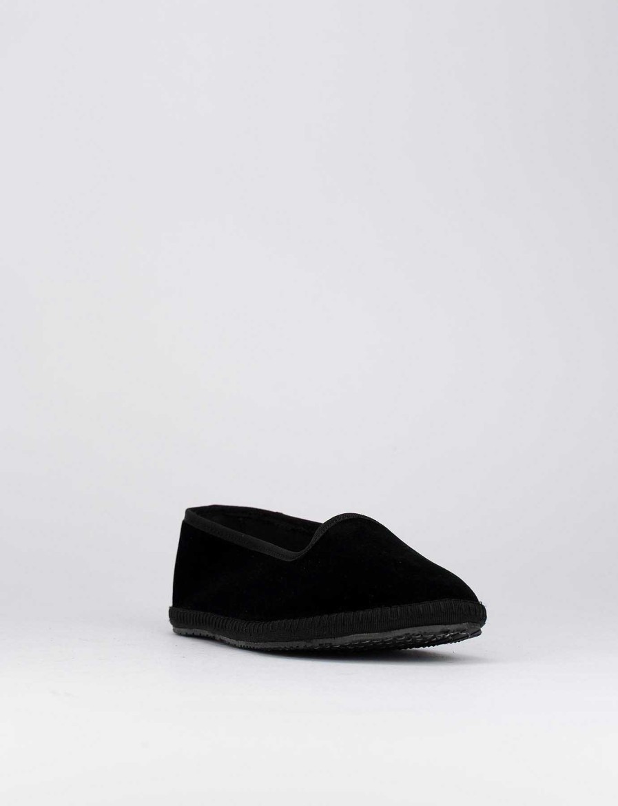 Donna Barca | Scarpe Basse Tacco 1 Cm In Velluto Nero