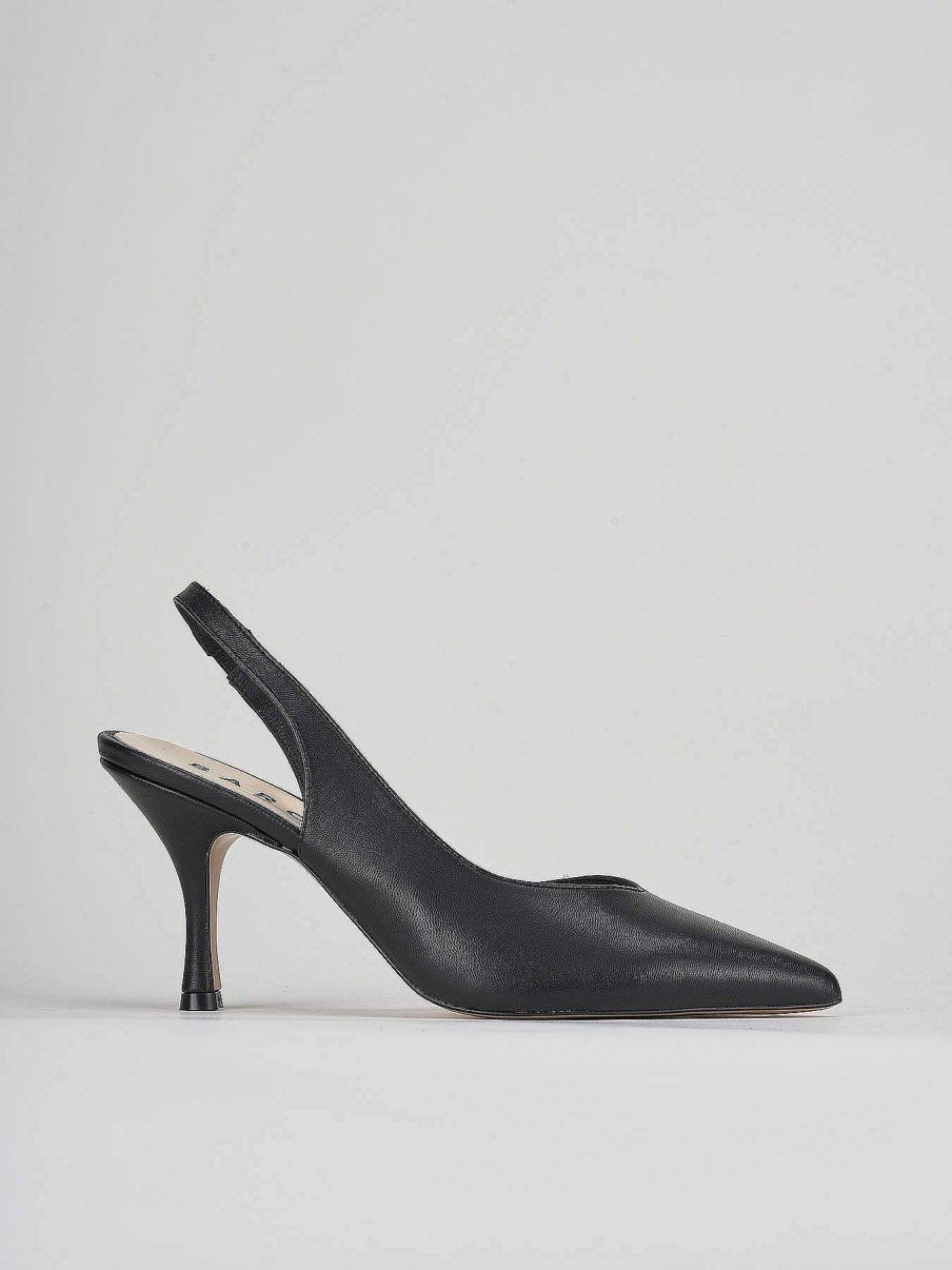 Donna Barca | Decollete Tacco 7 Cm In Pelle Nera