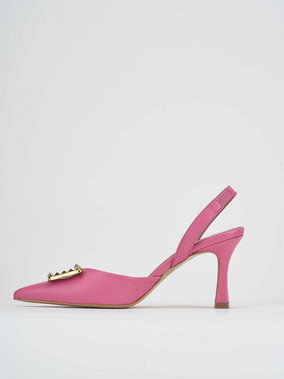 Donna Barca | Decollete Tacco 7 Cm In Pelle Rosa