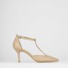 Donna Barca | Decollete Tacco 7 Cm In Pelle Beige