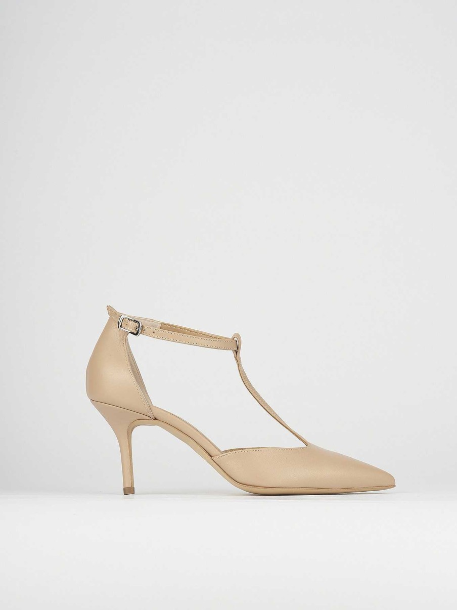 Donna Barca | Decollete Tacco 7 Cm In Pelle Beige