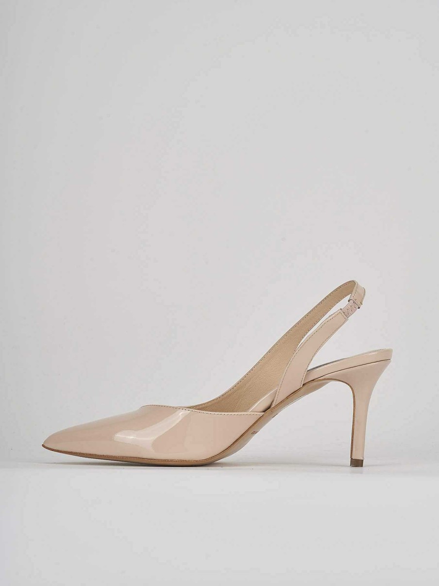 Donna Barca | Decollete Tacco 7 Cm In Vernice Beige