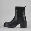 Donna Barca | Stivaletti Tacco Basso Tacco 4 Cm In Pelle Nera