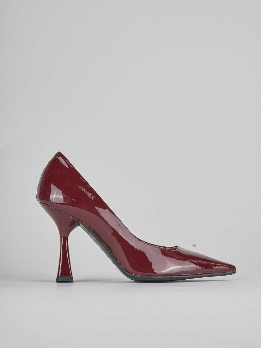 Donna Barca | Decollete Tacco 9 Cm In Vernice Bordeaux