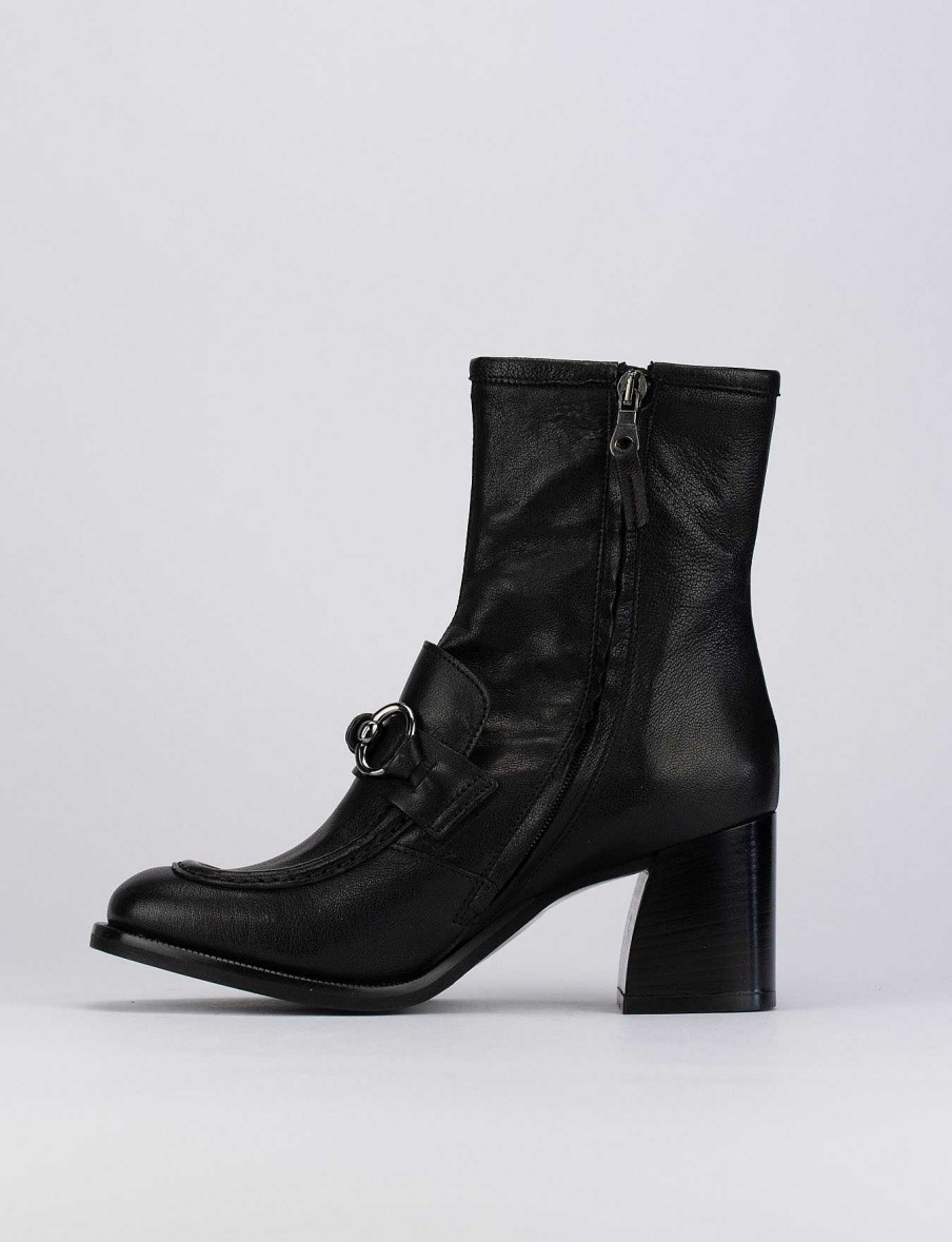 Donna Barca | Stivaletti Tacco Alto Tacco 7 Cm In Pelle Nera