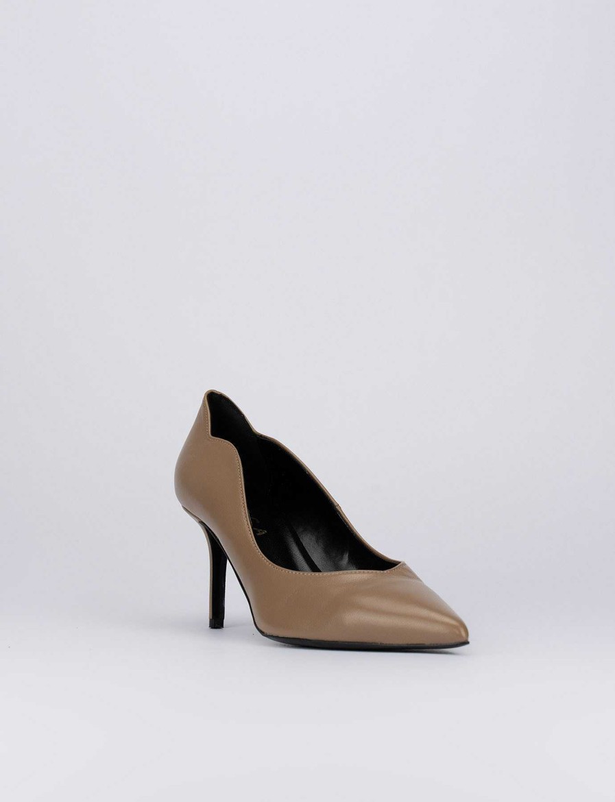 Donna Barca | Decollete Tacco 9 Cm In Pelle Beige