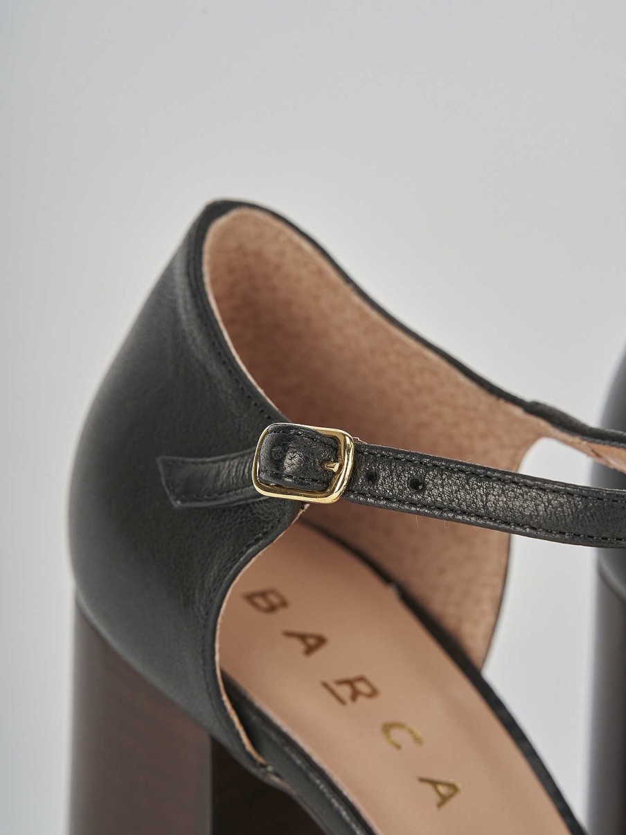 Donna Barca | Decollete Tacco 9 Cm In Pelle Nera