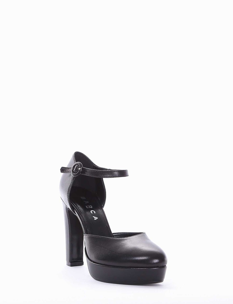 Donna Barca | Decollete Tacco 9 Cm In Pelle Nera