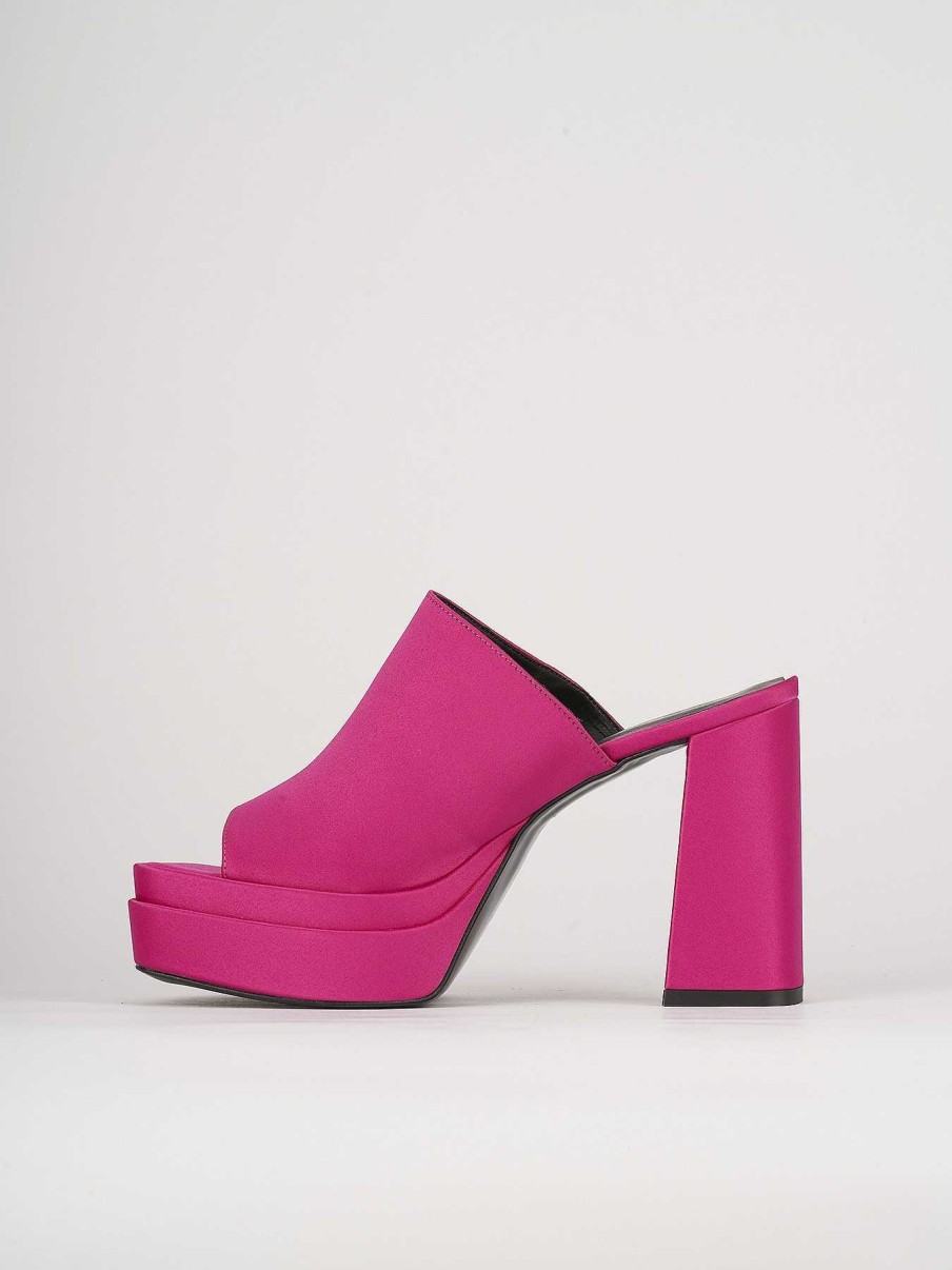 Donna Barca | Ciabatte Tacco 10 Cm In Pelle Rosa