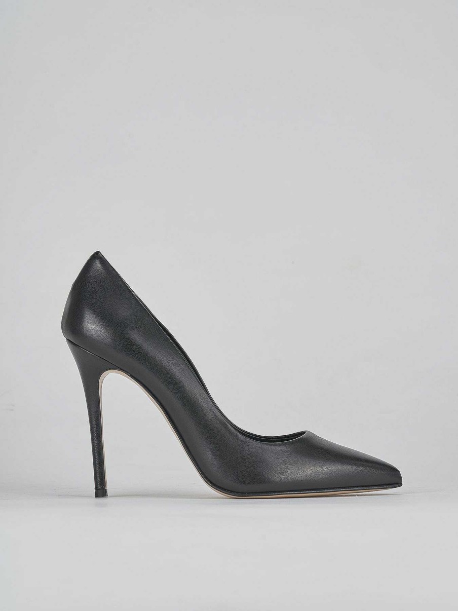 Donna Barca | Decollete Tacco 11 Cm In Pelle Nera