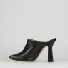 Donna Barca | Sabot Tacco 9 Cm In Pelle Nera