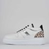 Donna Barca | Sneakers Tacco 1 Cm In Pelle Bianca