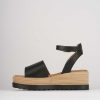 Donna Barca | Zeppa Tacco 6 Cm In Pelle Nera