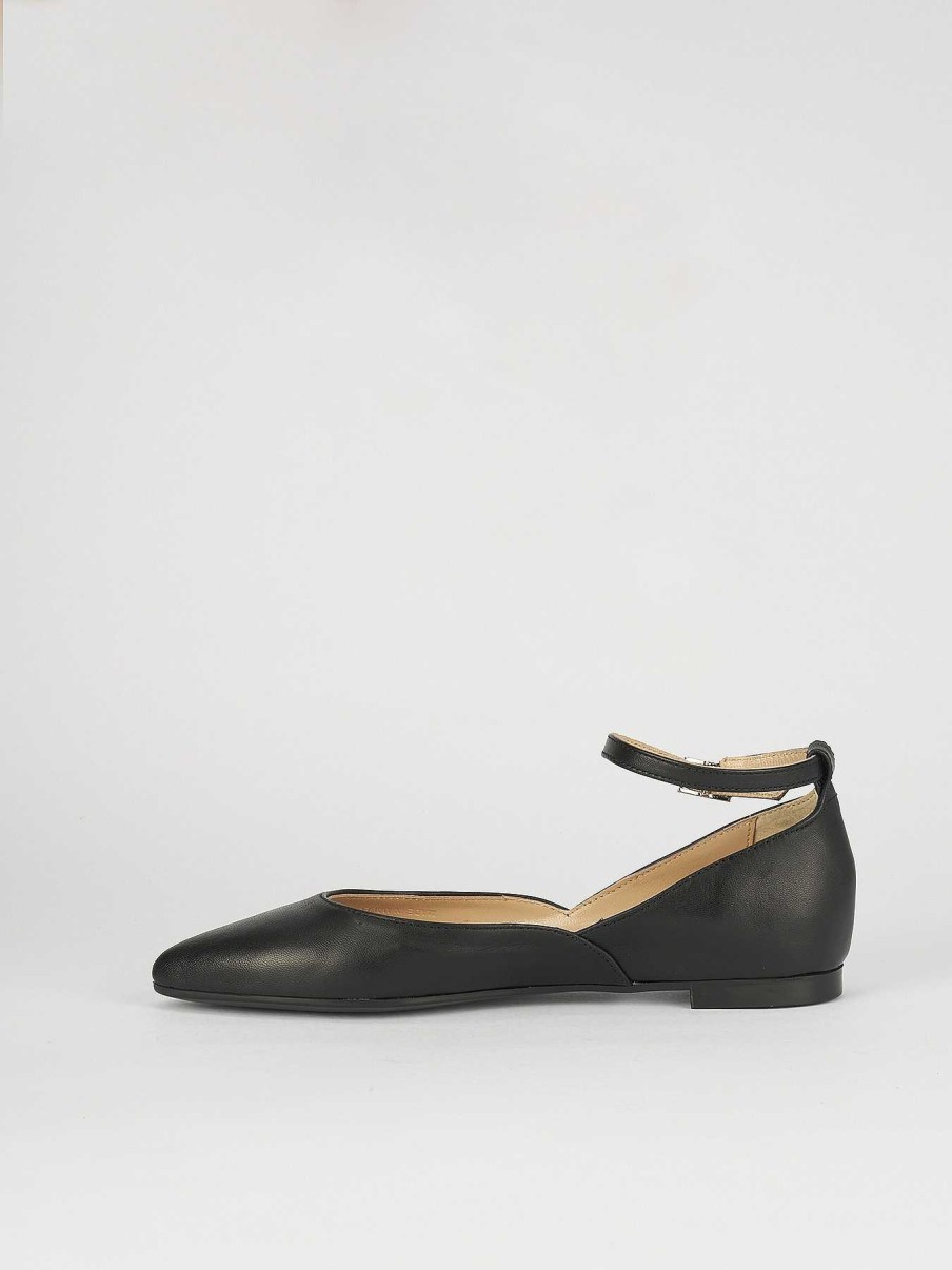 Donna Barca | Scarpe Basse Tacco 1 Cm In Pelle Nera